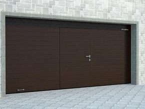 Автоматические секционные ворота Doorhan с калиткой 3400х2800 купить Москва